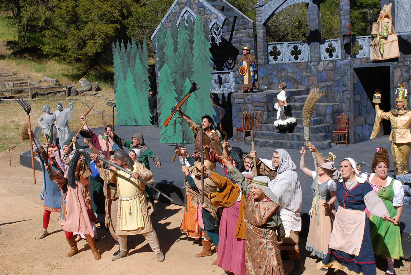 Villagers storm the castle