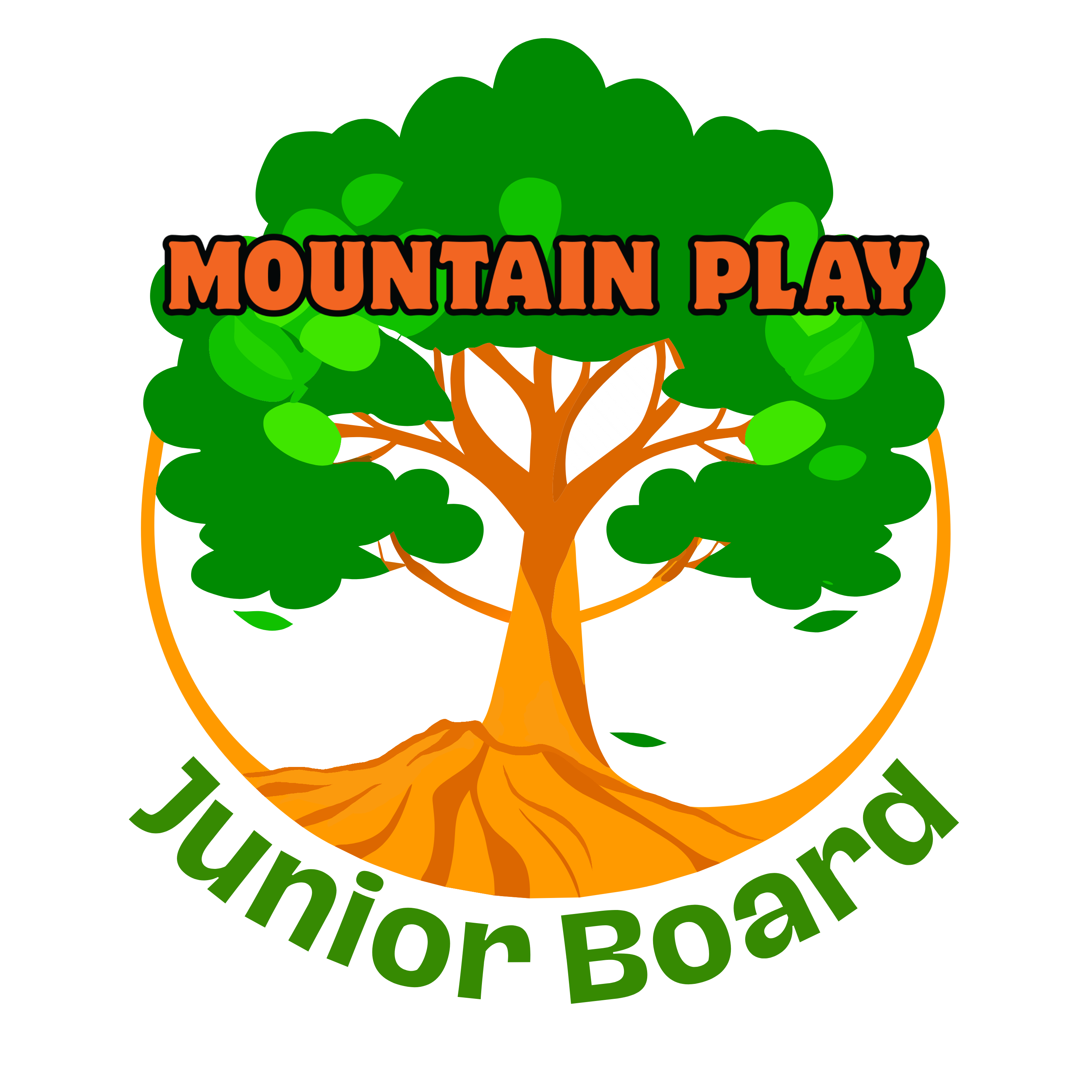 Junior Board Logo, Tree with roots in a circle shape